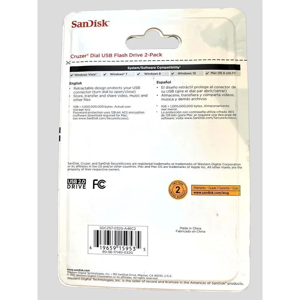 SanDisk Cruzer Dial 32GB USB 2.0 Flash Drive